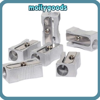 Moilyhd กบเหลาดินสอ โลหะผสมอลูมิเนียม สีเงิน 6 แพ็ค 6 แพ็ค