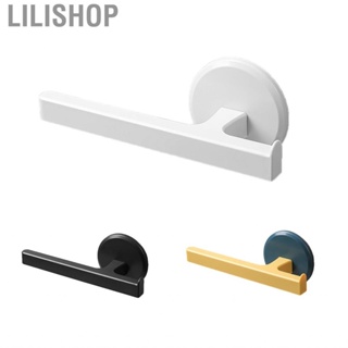 Lilishop T Shaped Towel Rack Simple Free Punching Wall Mounted Hanger for Bathroom Toilet