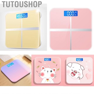 Tutoushop Digital Weight Scale Tempered Glass Smart Accurate Measurement for Home Use