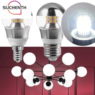 Suchenth หลอดไฟ LED 5W 7W 9W 2023 E27 E14 สีขาว สําหรับตกแต่งบ้าน