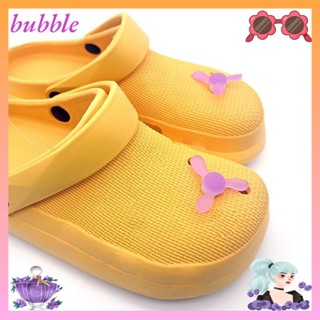 Bubble กังหันลม PVC เรืองแสง หมุนได้ สําหรับตกแต่งรองเท้า Crocs DIY 5 ชิ้น