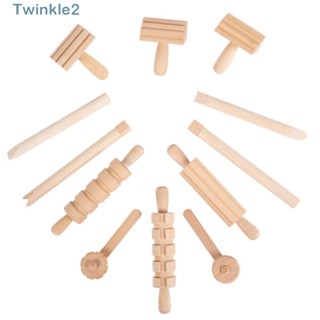 Twinkle ชุดเครื่องมือดินน้ํามันไม้ 12 แบบ 12 ชิ้น