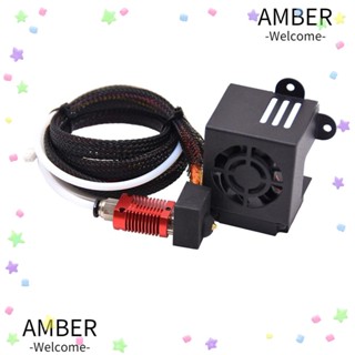 Amber ชุดเอ็กซ์ทรูเดอร์ ทองเหลือง พร้อมฝาครอบซิลิโคน อะลูมิเนียม 24V 40W อุปกรณ์เสริม สําหรับเครื่องพิมพ์ Ender 3 Hotend Ender 3 Ender 3