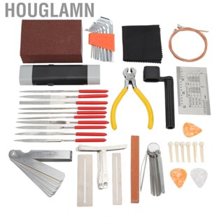 Houglamn Professional Guitar  Tool String Bridge Pin Pick Polishing Maintenance Kit