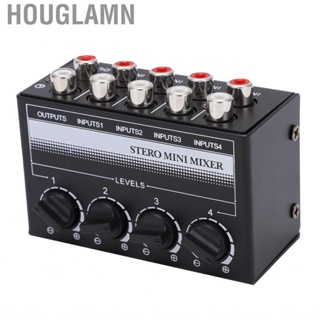 Houglamn 1 In 4 Out Audio Splitter Passive  Interference Metal Mini Portable