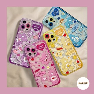 เคสโทรศัพท์มือถือแบบนิ่ม กันกระแทก ลายหมีแคร์แบร์น่ารัก สําหรับ Realme C35 C55 C12 C11 C33 C15 10 10Pro + C30 C25 6i 5 5i 5s 7i 8 9i 8i 9 9Pro + 8Pro C25s GT C3 C31 C21Y C20 C20A C21 เคสด้านหลัง