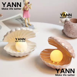 Yann1 โคมไฟตั้งโต๊ะเซรามิค ประดับไข่มุกน่ารัก สําหรับตกแต่งบ้าน ห้องนั่งเล่น