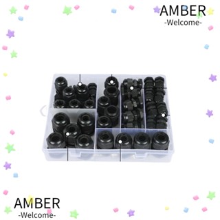 Amber สายเคเบิลเชื่อมต่อ PG ไนล่อน พลาสติก กันน้ํา สีดํา 50 ชิ้น