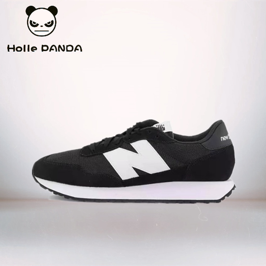 PANDA👟NEW BALANCE 237 Platform daddy shoes black and white basic couple MS237CC