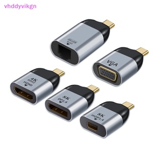 อะแดปเตอร์แปลงวิดีโอ VHDD UHD 8K Type-C เป็น Hdmi VGA DP RJ45 Mini DP 4K 60Hz USB C