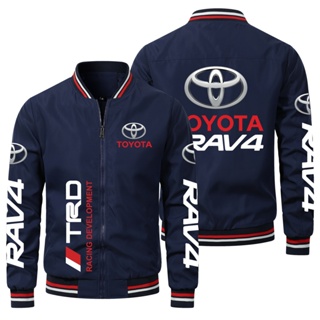 เสื้อแจ็กเก็ตลําลอง แบบบาง ขนาดใหญ่ ลายโลโก้ Toyota สไตล์สปอร์ต สําหรับผู้ชาย 2023