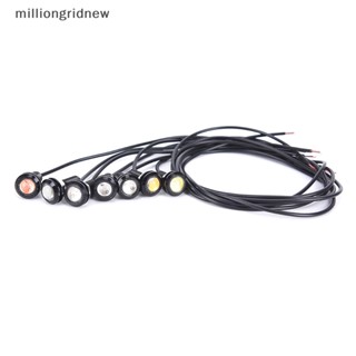 [milliongridnew] ไฟตัดหมอก LED DRL 9W 12V 18 มม. สีแดง สําหรับรถยนต์