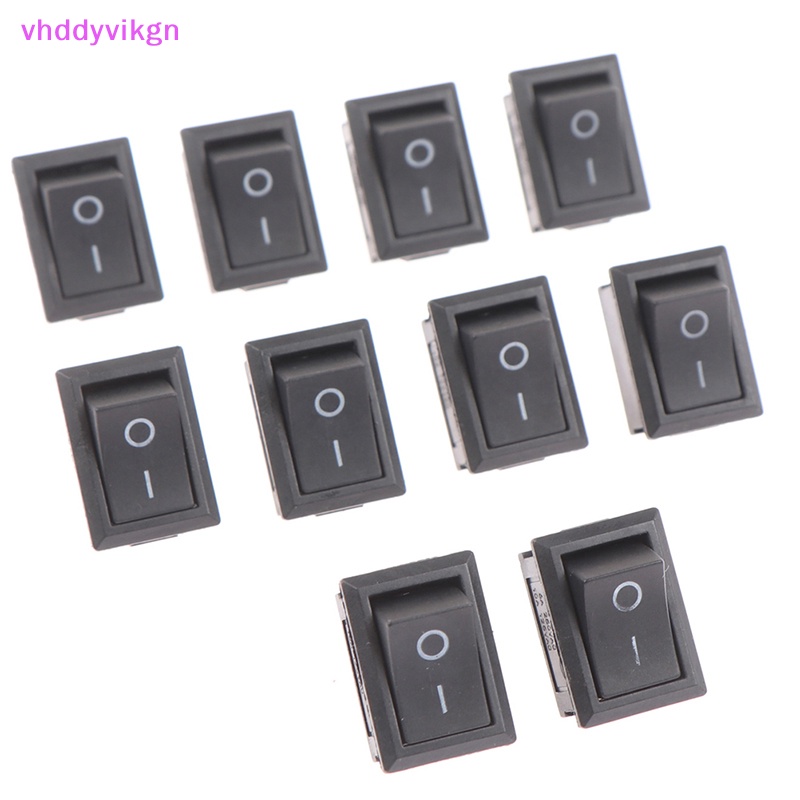 Vhdd สวิตช์โยกเปิดปิด 2Pin 21X15 มม. 6A 250VAC สีแดง สีดํา สีขาว 10 ชิ้น