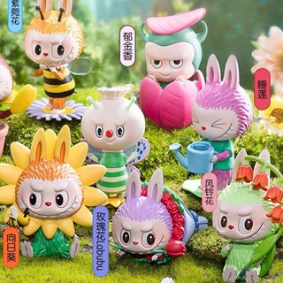 ตุ๊กตาฟิกเกอร์ POPMART Series LABUBU Girl Flower Elf Mystery Box POPMART ของขวัญตกแต่ง GCCB