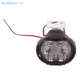 Onebaby ไฟตัดหมอก LED 6 ดวง 1200LM สว่างมาก สีขาว สําหรับรถจักรยานยนต์ สกูตเตอร์ 1/2 ชิ้น