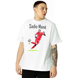 เสื้อยืดคุณภาพดี เสื้อยืดสกรีนลาย ซาดิโอ มาเน่ ลิเวอร์พูล Sadio Mané Liverpool ภาพวาดนักฟุตบอล