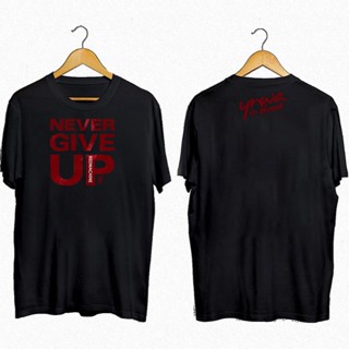 เสื้อยืดคุณภาพดี    เสื้อยืดลายการ์ตูน ลิเวอร์พูล(Liverpool) Never give up red and black