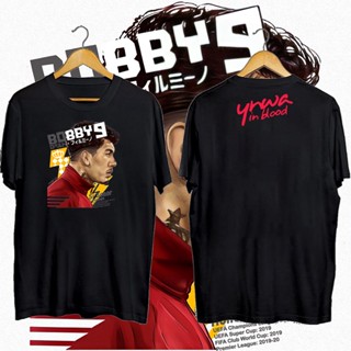 เสื้อยืดคุณภาพดี   S-5XL เสื้อยืดลายการ์ตูน ลิเวอร์พูล(Liverpool) BobbyFirmino