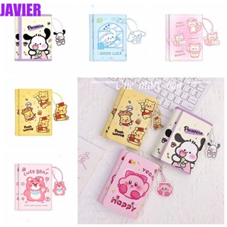 Javier Kuromi กระเป๋าสตางค์ หนัง PU ลายการ์ตูนสัตว์ Cinnamoroll Kawaii สามพับ ของขวัญ