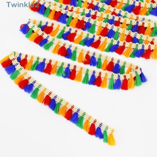 Twinkle ขอบลูกไม้ ผ้าฝ้ายโพลีเอสเตอร์ กว้าง 0.86 นิ้ว 50 หลา หลากสี สําหรับตกแต่งบ้าน