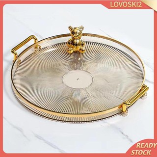 [Lovoski2] ถาดเสิร์ฟอาหาร พร้อมที่จับ สไตล์หรูหรา สําหรับตกแต่งห้องน้ํา ห้องแต่งตัว