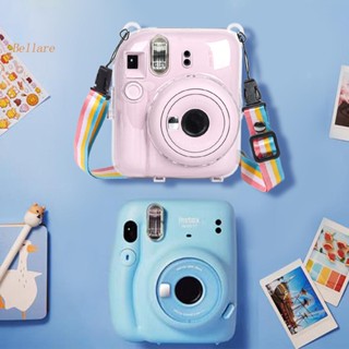 {ขายดี 99} เคสกระเป๋าใส่กล้อง PC คริสตัล ขนาดเล็ก สําหรับกล้อง Instax Mini12 [Bellare.th]