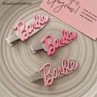 Blowgentlywind Kawaii กิ๊บติดผมอัลลอย ลายตัวอักษร สีชมพู ขนาดเล็ก เครื่องประดับ สําหรับเด็กผู้หญิง