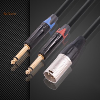 {ขายดี 99} สายเคเบิลโมโน ปลั๊กตัวผู้ 3pin XLR เป็นตัวผู้ 6.35 มม. คู่ [Bellare.th]