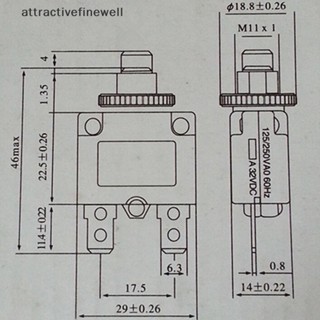 [attractivefinewell] สวิตช์ฟิวส์เบรกเกอร์ ป้องกันไฟโหลดเกิน 3A 4A 5A 6A 8A 10A 15A 20A 30A TIV