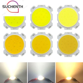 Suchenth ไดโอดเปล่งแสง LED COB สีขาวอบอุ่น 5W 7W 9W 28 มม. ทนทาน