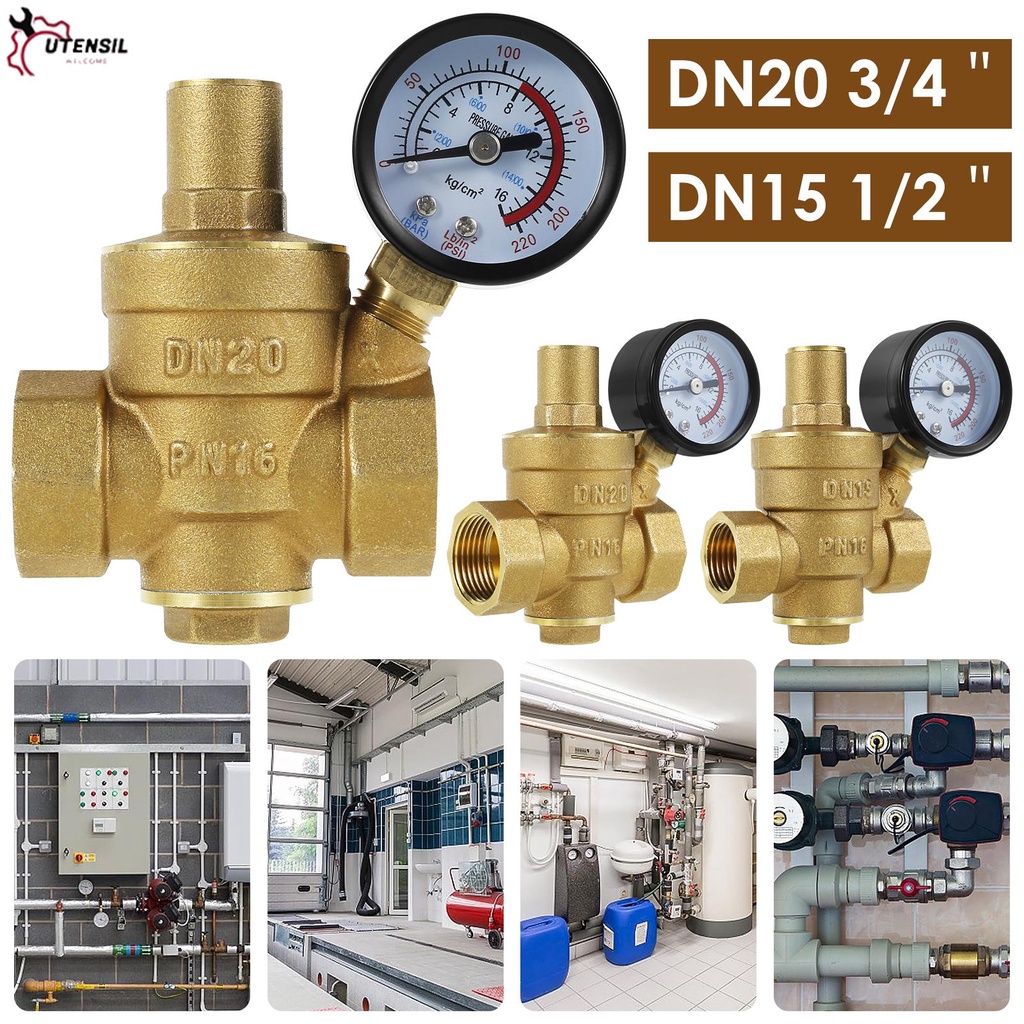 วาล์วควบคุมแรงดันน้ํา ทองเหลือง 3/4 นิ้ว DN20 สําหรับน้ํา น้ํามัน