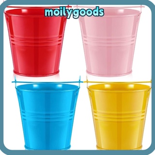 Moilyhd ถ้วยดินสอ ถังดินสอ โลหะ ที่มีสีสัน พร้อมที่จับ สีแคนดี้ ที่ใส่ปากกา ขนาดเล็ก สํานักงาน