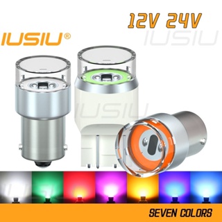 Iusiu ไฟเลี้ยว ไฟเบรก 12v 24v 1156 1157 Led T20 Ba15s Bay15d 7440 7443 W21w P21 5w W21 5w 24v สําหรับรถจักรยานยนต์ รถบรรทุก