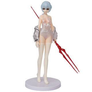 โมเดลฟิกเกอร์ Pvc รูปปั้นอนิเมะ Ayanami Rei ขนาด 23 ซม. สําหรับตกแต่งห้องสะสม