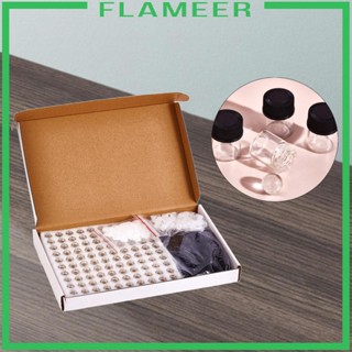 [Flameer] ขวดแก้วใส่น้ํามันหอมระเหย แบบใส 1 มล. 100 ชิ้น สําหรับนวด ผสมน้ํามันหอมระเหย เดินทาง