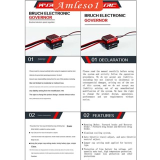 [Amleso1] Rc ESC 60A มอเตอร์ควบคุม :10 ระบบระบายความร้อน อลูมิเนียม สําหรับรถบรรทุกบังคับ