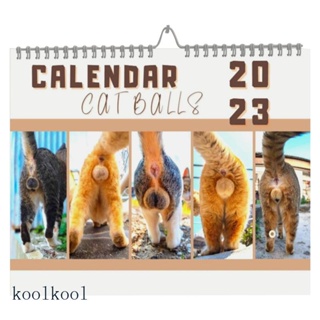 Kool Cats Buttholes ปฏิทิน 2023 ปฏิทิน สัตว์ตลก คนรัก สําหรับผู้หญิง ผู้ชาย วัยรุ่น