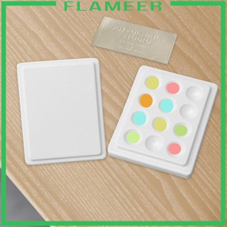 [Flameer] พาเลทสีน้ํา 12 ช่อง พร้อมฝาปิด ทนทาน 4x3 นิ้ว