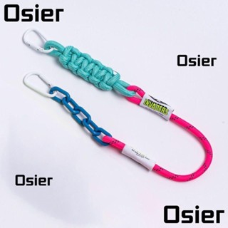 Osier1 สายคล้องกระเป๋า แบบไนล่อน มีซิป อุปกรณ์เสริม สําหรับกุญแจ DIY