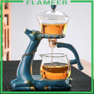 [Flameer] ที่กรองกาน้ําชา แบบแก้ว พร้อมฐานรอง สีฟ้าใส