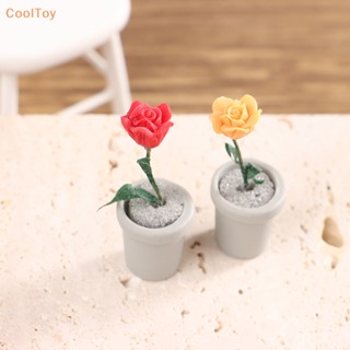 Cooltoy โมเดลกระถางดอกกุหลาบจําลอง สําหรับตกแต่งบ้านตุ๊กตา ขายดี