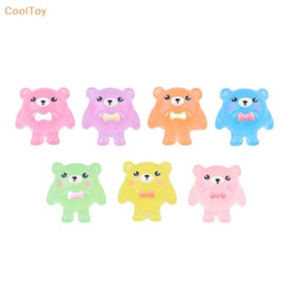 Cooltoy ฟิกเกอร์เรซิ่น รูปหมีเรืองแสง ขนาดเล็ก สําหรับตกแต่ง 5 ชิ้น