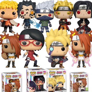 Funko POP ตุ๊กตาฟิกเกอร์ Naruto Boruto 1035 Sarada Uchiha 672 Shippuden Kakashi Sasuke Itachi