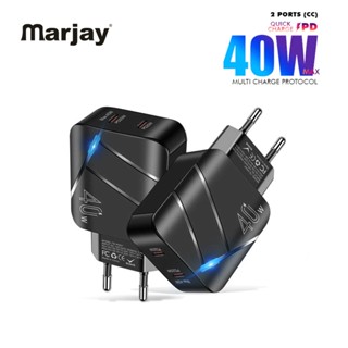 Marjay 40W Dual Type-C พอร์ตชาร์จเร็ว (EU)