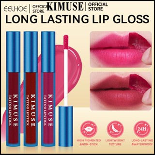 ในสต็อก KIMUSE Peel Off Lip Stain Tattoo ลิปสติก Long-Lasting และ Waterproof Peel Off Pink Lip Tint Make Up Tear ลิปกลอส-eelhoe