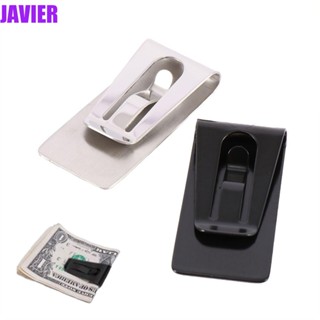 Javier คลิปโลหะหนีบเงิน เครื่องเขียน นามบัตร บัตรประชาชน