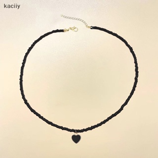 Kaciiy สร้อยคอโชคเกอร์ ลูกปัด หลากสี แฮนด์เมด จี้รูปหัวใจ เครื่องประดับแฟชั่น สไตล์โบโฮ สําหรับผู้หญิง