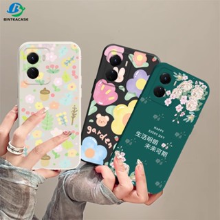 เคสซิลิโคนนิ่ม ลายดอกไม้ สําหรับ VIVO Y27 Y36 IQOO Z7X V25 V25E Y16 Y35 Y33S Y21T Y21S Y33S Y22 Y91C Y1S Y85 V9 Y11 Y12 Y15 Y17 Y12S Y12A Y15S Y15A Y51 Y31