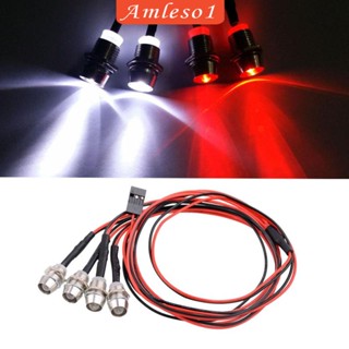 [Amleso1] ไฟหน้า Led 4 ดวง 5 มม. สําหรับ 1:5 1:8 1:10 1:12 1:16 DIY