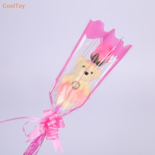 Cooltoy ช่อดอกกุหลาบ ตุ๊กตาหมีประดิษฐ์ ของขวัญวันวาเลนส์ สําหรับตกแต่งบ้าน งานแต่งงาน แฟนสาว ขายดี